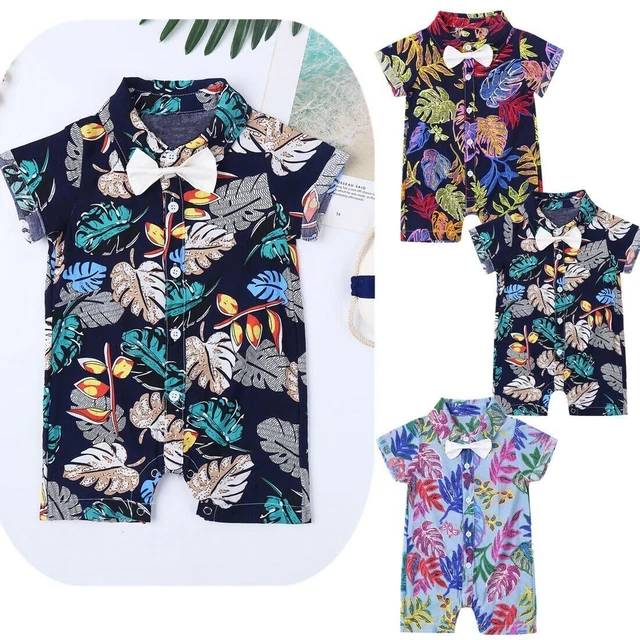 Vestiti estivi neonati bambini neonati cotone tuta casual hawaiana