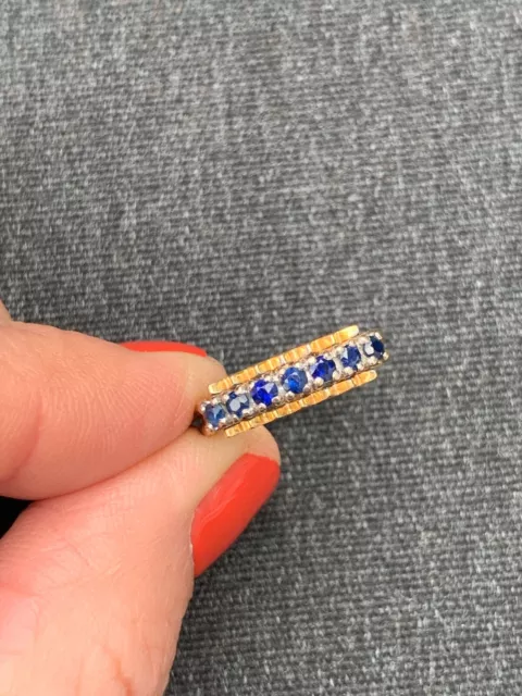 18ct gold sapphire ring vintage