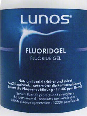 Gel de fluoruro Dürr dental Lunos gel de flúor profilaxis caries 250 ml