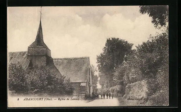 CPA Abancourt, Eglise de Lannoy