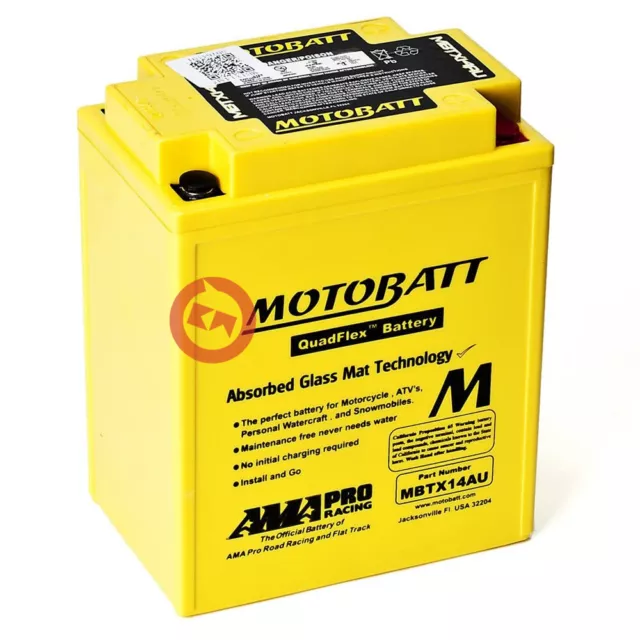 Batteria Motobatt Mbtx14Au Sigillata Moto Guzzi Breva 750 2003-2007