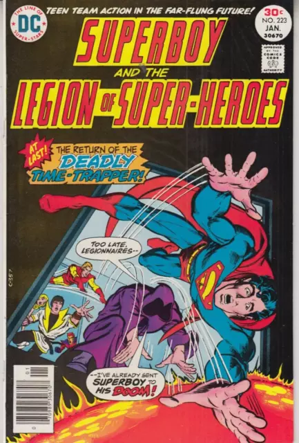 Super Boy&The Legion Of Super Heroes #223 1977 Graded Fn+  Mike Grell  Dc Comics