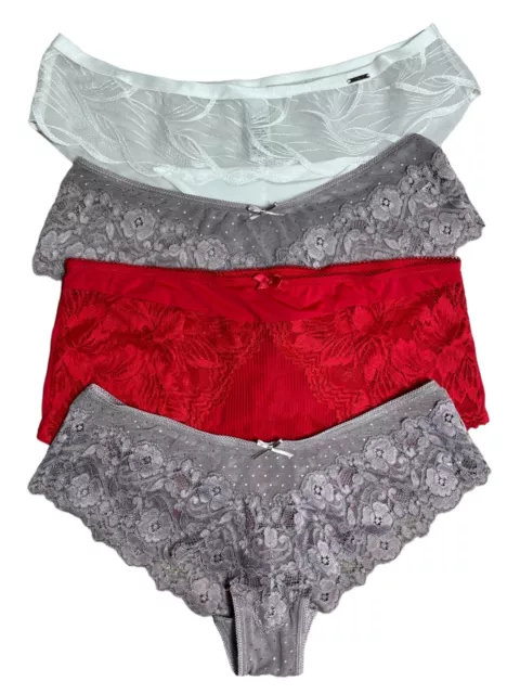 Bundle of Briefs Knickers 4-Pack Bundle Lace M&S Marks Spencer Size 10