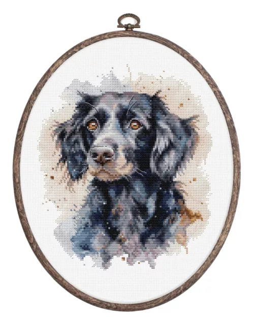 DIY Needlepoint Counted Cross Stitch "The Border Collie" Embroidery Kit Luca-S