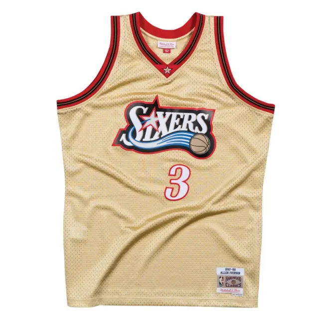 Mitchell & Ness Or Swingman Jersey Allan Iverson #3 76ERS Or