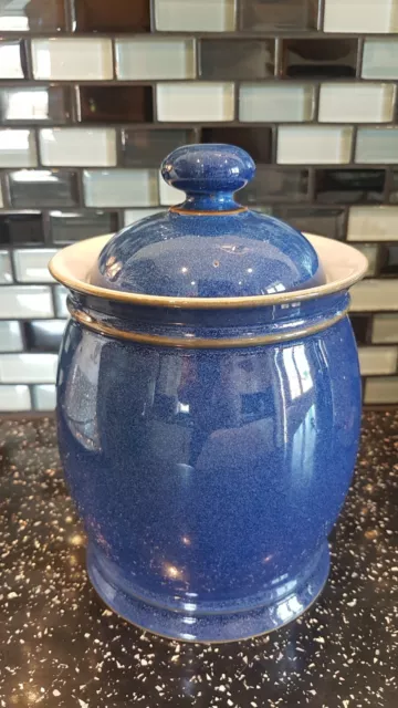 Large Denby Boston Blue - Lidded storage/cookie jar.