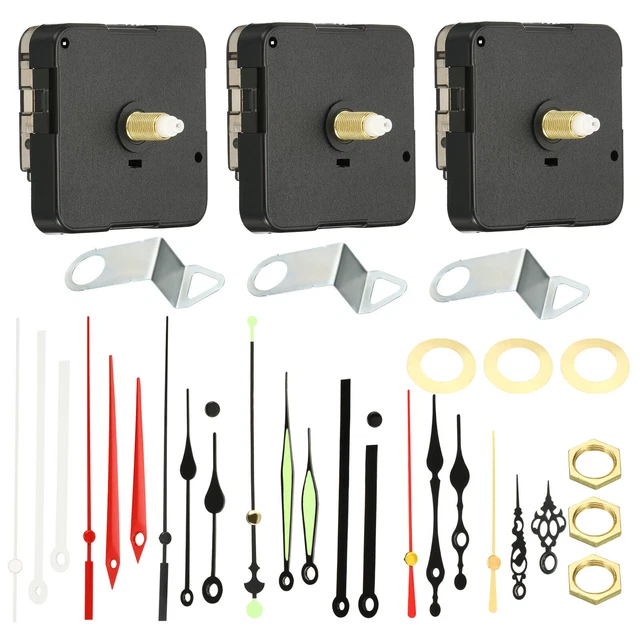 Clock Mechanism Replacement, 3Set Quartz Clock Mechanism DIY Wall Clock 1-668