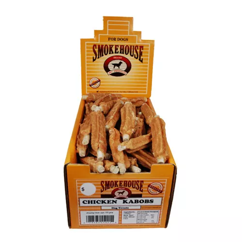 Smokehouse Poulet Kabobs Chien Gourmandises 70ea / Décoration ; 70 C