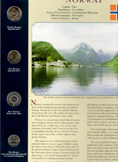 Coins from Around the World Norway BU UNC 1,5 Kroner 2009 10 Kroner 2001 20 2003