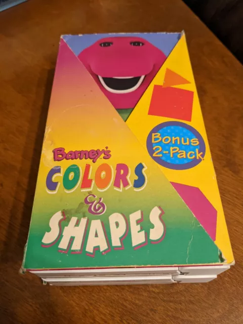 BARNEY’S COLORS & Shapes 2 Pack VHS Sing Along Dinosaur 1997 Original ...