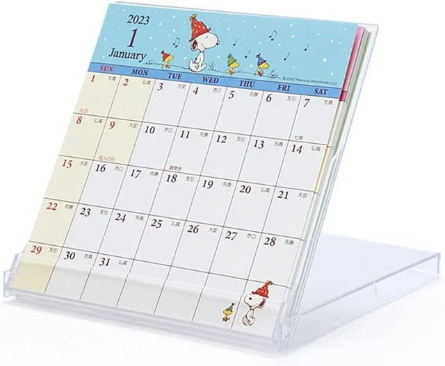 Desk top calendar 2023 sanrio snoopy calendar in case eur 45 28 picclick fr