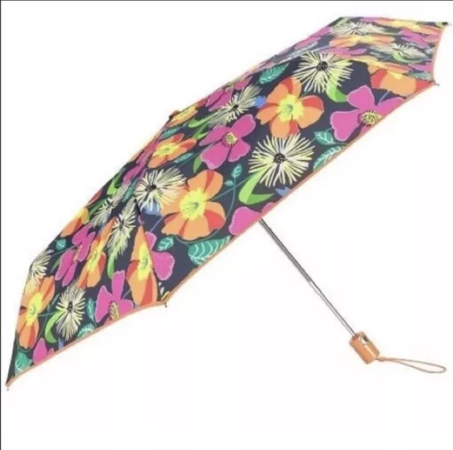 Vera Bradley Jazzy Blooms UMBRELLA Compact One Touch Automatic Travel Gift NWT