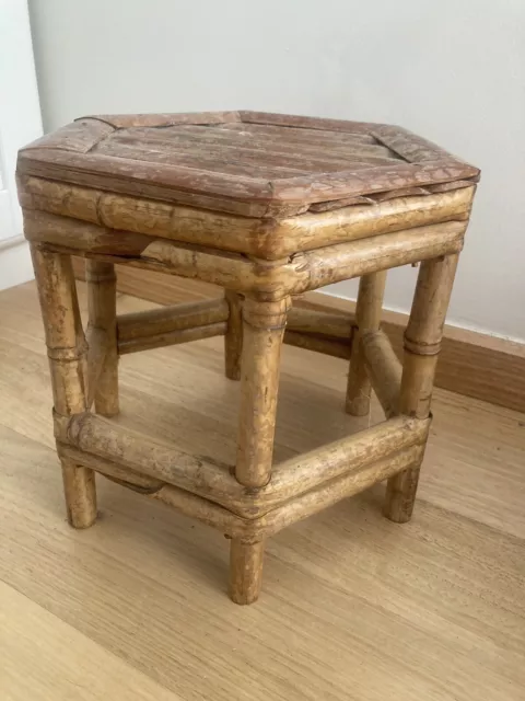 Antique Bamboo/cane Plant Stand