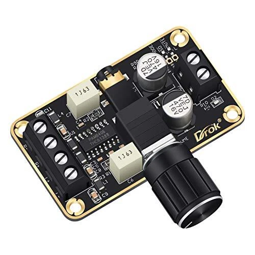 Audio Amplifier Board DROK 5W+5W Mini Amplifier Board PAM8406 DC 5V Digital S...