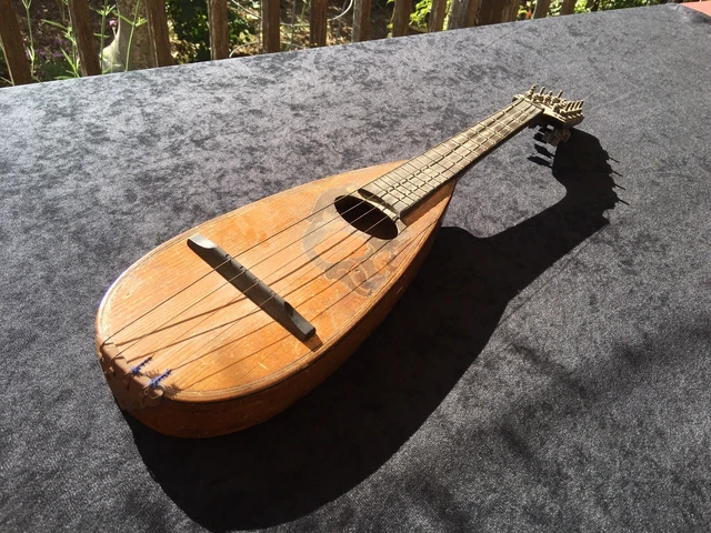 Rare Pochette Piccolo Pocket Mandolin Richter Tuners German Or Italian Made Usa