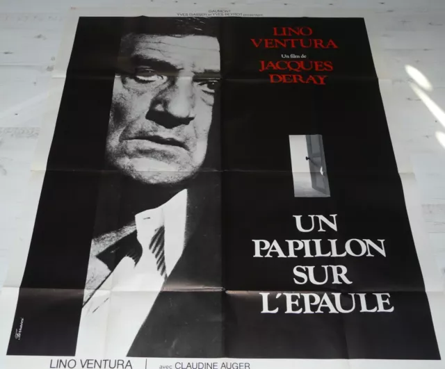 UN PAPILLON SUR L EPAULE AFFICHE DE CINÉMA ANCIENNE 160x120 CM