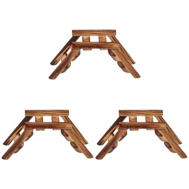 3 stücke holz kriechende leiter bridge spielzeug für kleine hamsterpapagei maus