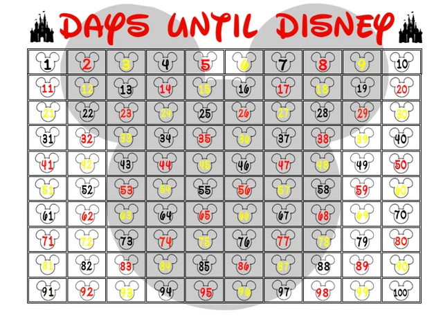 days-until-disney-mickey-mouse-a4-countdown-chart-poster-and-wipe-clean-pen-3-99-picclick-uk