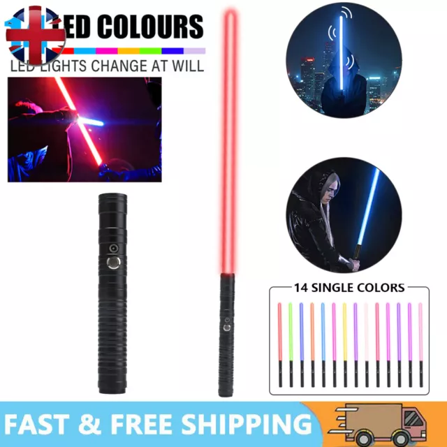 Lightsaber RGB Heavy Dueling Metal Handle Light Saber Toy 14 Colors Changeable