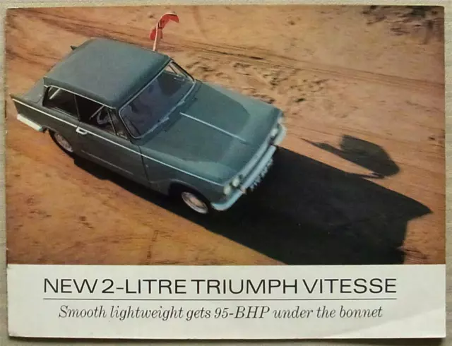 TRIUMPH VITESSE 2 LITRE Car Sales Brochure Oct 1966 #376/1066/UK