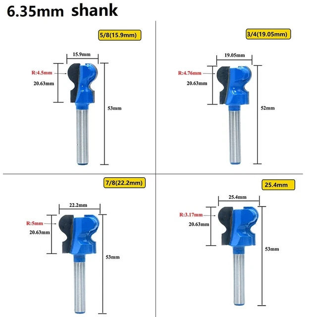 Bit de routeur double doigt tige Industrial Strength 635 mm pour le travail du b