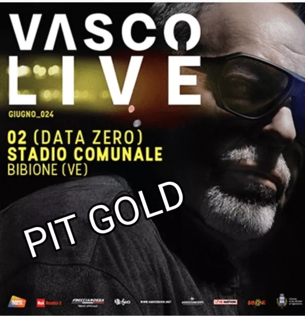 Biglietto Vasco Rossi PRATO GOLD  BIBIONE 02 Giugno 2024