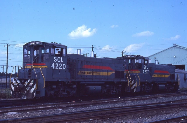 ORIGINAL 1979 RAILROAD SLIDE SCL SEABOARD COAST LINE 4220 Augusta GEORGIA CSX