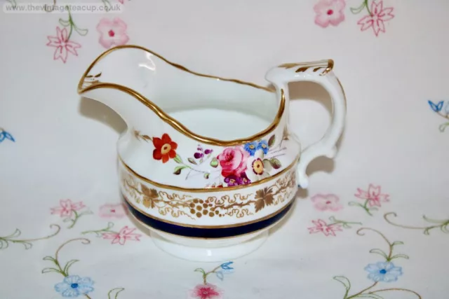 Superbo set da tè antico c1810 John Rose Coalport crema brocca porcellana inglese