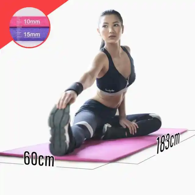 Yoga-Matte Extra Grueso 10mm/15mm, Besonders Cuidadoso con las Articulaciones, 3