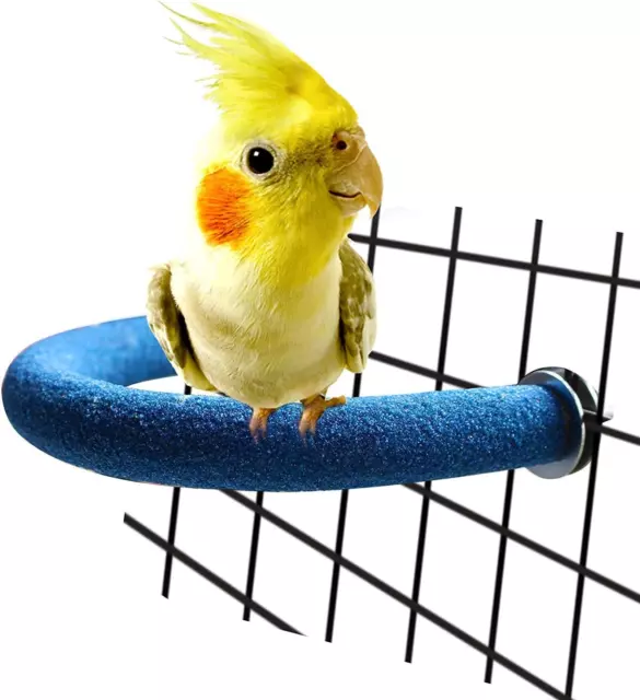 Rypet Parrot Perch Rough-Surfaced - Quartz Sands Bird Cage Perches for Small Par