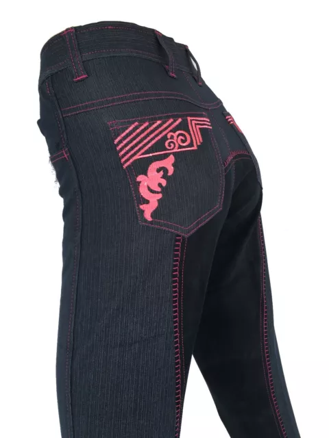 Ladies Denim Full Seat Suede Breeches  Sizes 8-24 *small sizing*