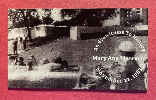 Signed Mary Ann Moorman Business Card- Jfk Assassination Witness
