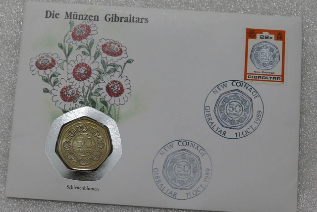 Gibraltar 50 Pence Coin Cover B39 #11
