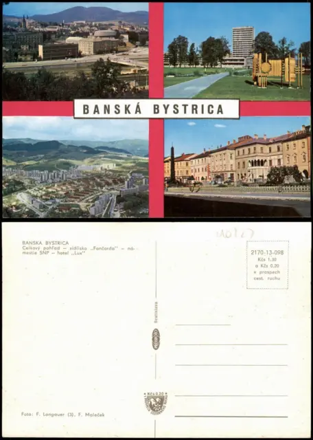 Postcard Neusohl Banská Bystrica Mehrbildkarte mit 4 Ortsansichten 1980