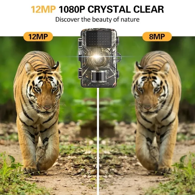 Fotocamera Caccia 12Mp 1080P Hd Lcd 2" Impermeabile Fototrappola Infrarossi Hd 3