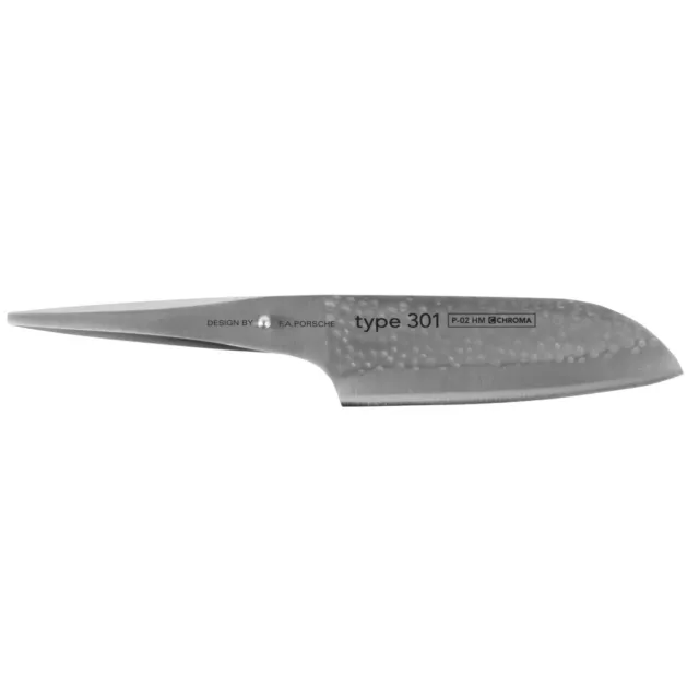 P-02 HM CHROMA type 301 Santoku mit Hammerschlag