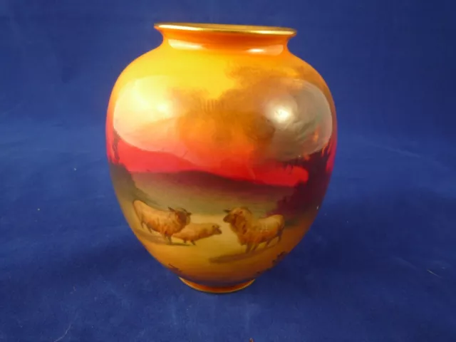 Royal Doulton Sheep at Sunset Vase