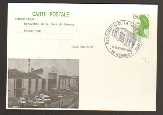 NEVERS (58) RENOVATION DE LA GARE en 1986