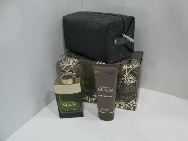 " WOOD ESSENCE de BULGARI MAN " Profumo Uomo EDP 100ml Spray+After Shave+Pochett