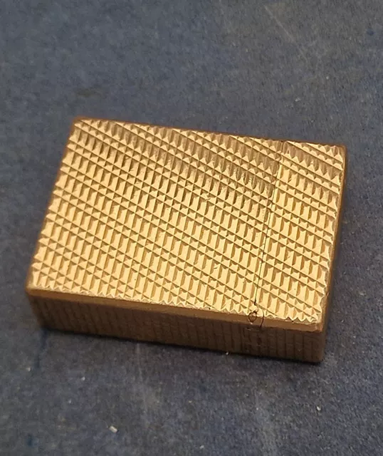 DUPONT accendino LAMINATO ORO righe trasversali vintage numerato