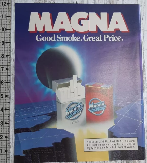 1989 Magna Cigarettes Vintage Print Ad Lights Reds Tobacco Cheap Discount Price