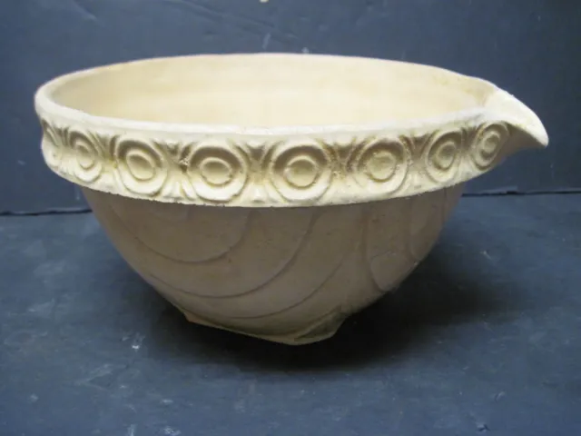 Antique, Vintage Yellow Ware, Stoneware Batter Mixing bowl 9 x 5