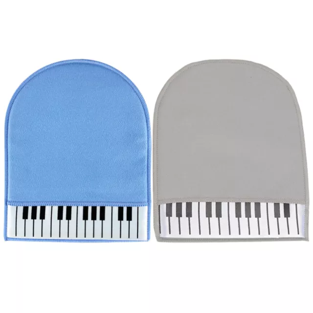 2 pz salviettine per pulizia guanto per pianoforte fibra panno in pile su due lati