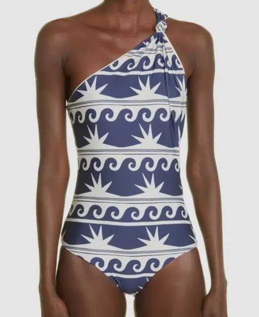 $350 Johanna Ortiz Women's Blue Ocean Amulet One Piece Swimsuit Size S