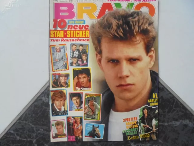 BRAVO 45/1984 TB:Al Corley/SS:Duran Duran/Robin Hood M.Praed Poster/Sticker!
