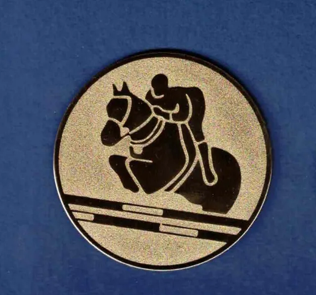 14 Embleme Ø 50mm gold Springreiten Pferd Emblem Zubehör für Medaillen Pokale