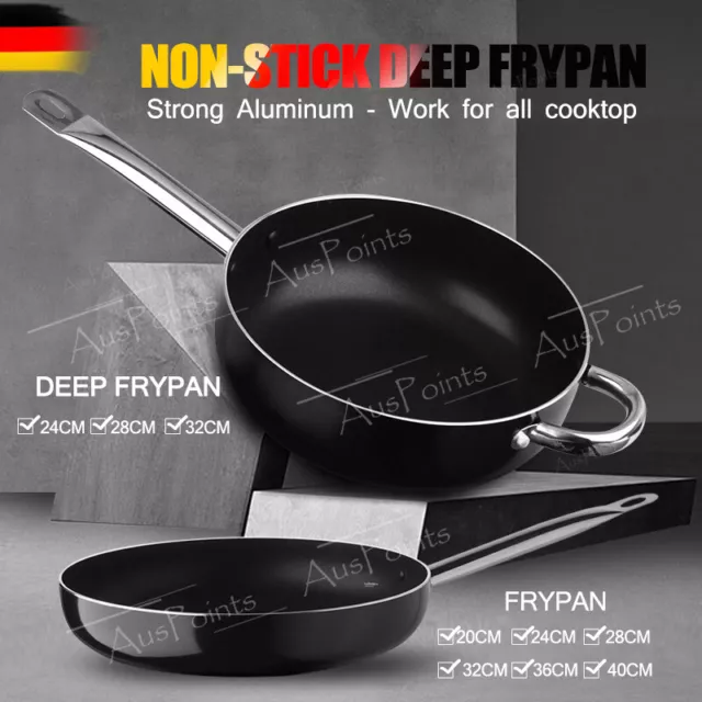 Solaris Fry Pan Non Stick Frypan Aluminium Induction Stainless Steel Handle