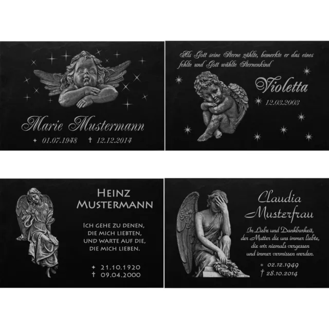 Gedenktafel Für Grab Grabschmuck Mama Aus Granit F Produktbild-Vorschau 4