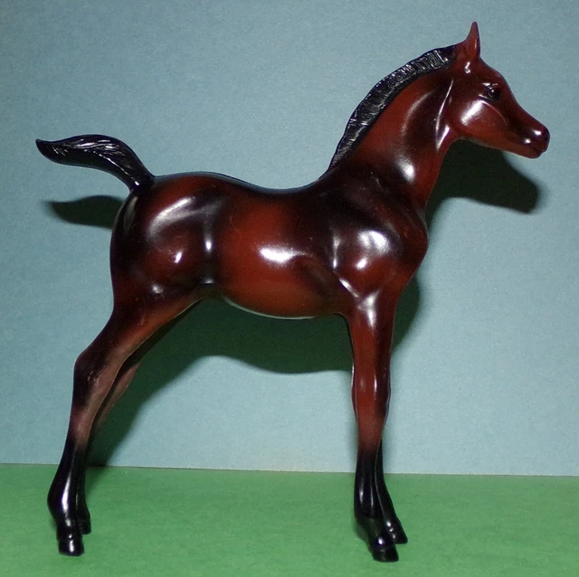 Vintage Hartland Plastics 6" Dark Bay Thoroughbred Arabian foal. 1970's