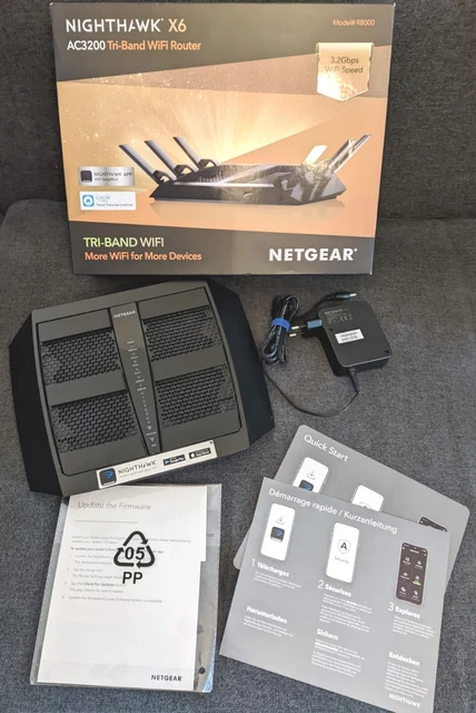 Netgear Nighthawk X6 R8000 Gigabit WLAN Router, AC3200, Tomato DD-WRT OpenWRT 2